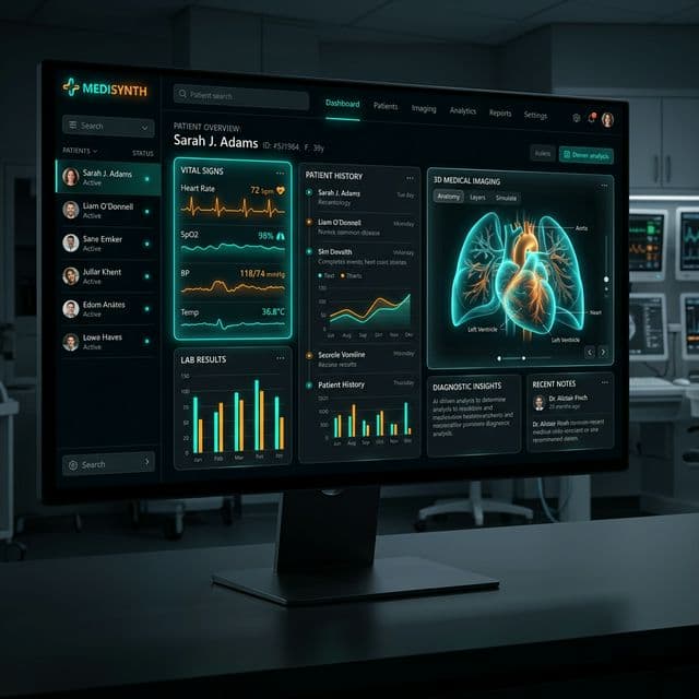 Healthcare software interface for digital health records